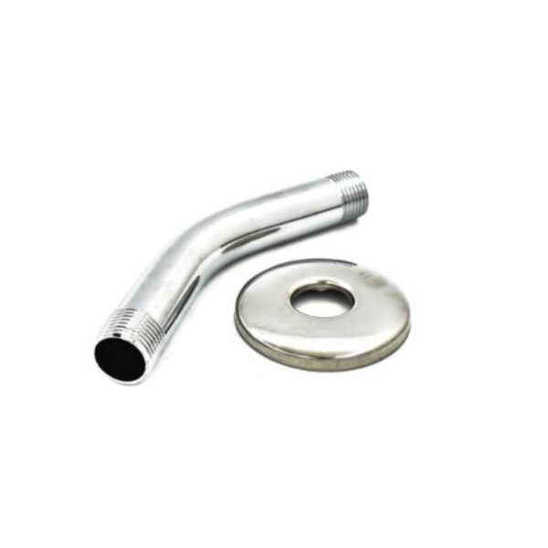 BRAZO LLUVIA PL?STICO CROMO C/ROSETA 1/2" X 1/2"