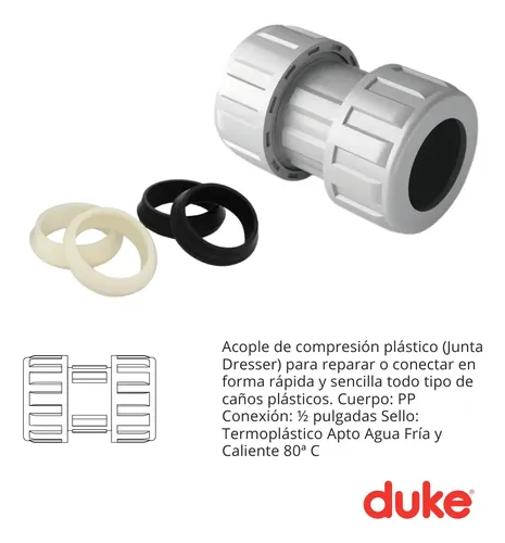 ACOPLE COMPRESION  PROFESIONAL 1/2" "DUKE"