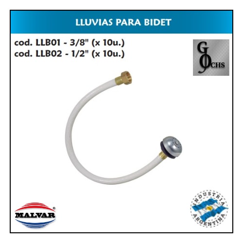 FLEXIBLE BIDET COMPLETA 1/2` MALVAR