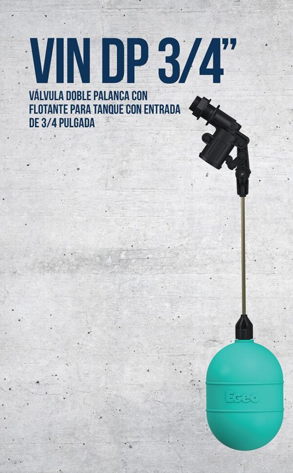 FLOTANTE VIN DOBLE PALANCA 3/4 ALTA PRESION VARILLA BCE "EGEO"