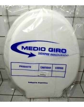 ASIENTO INODORO INYECTADO BLANCO "MEDIO GIRO"